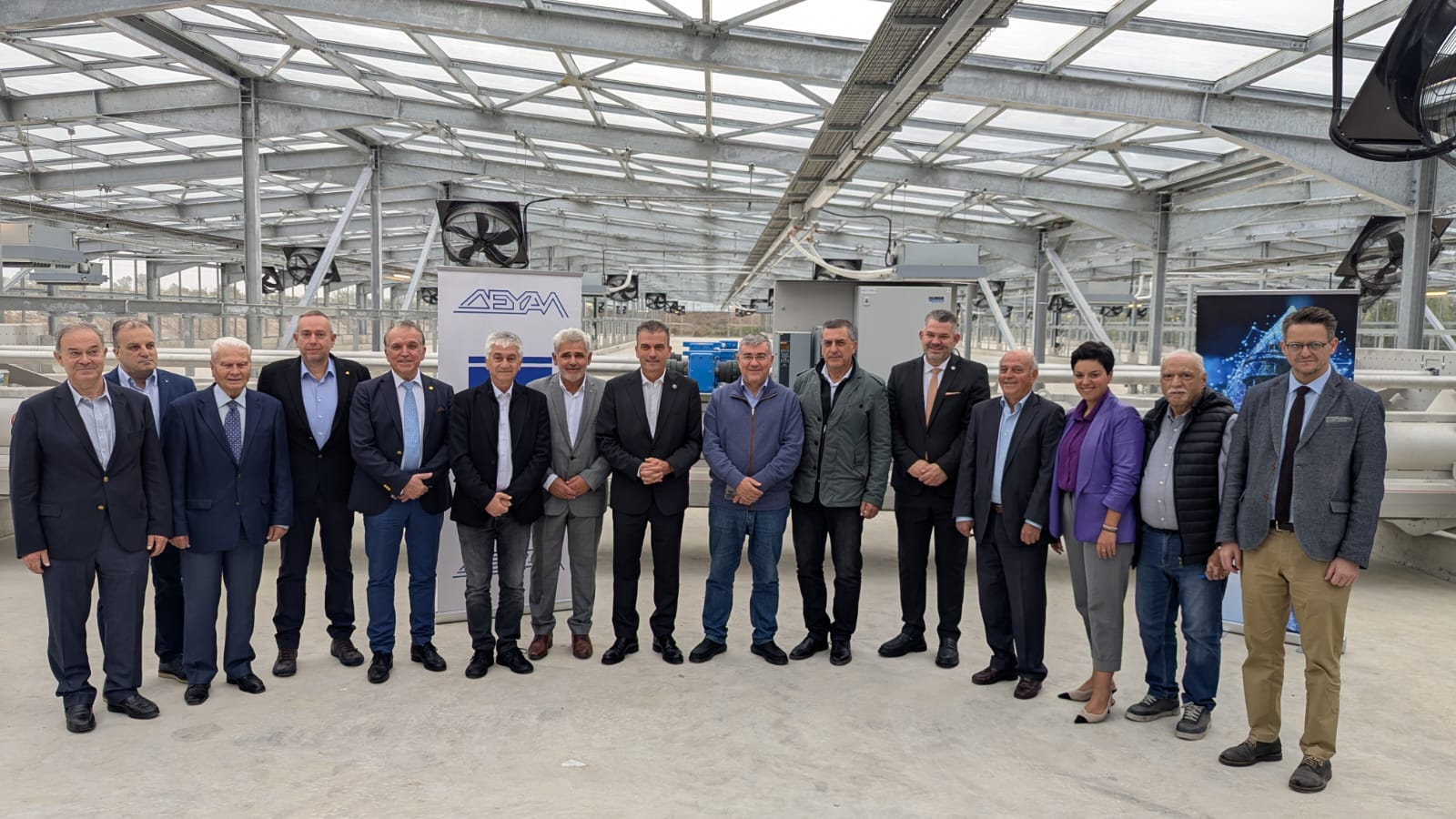 Πραγματοποιήθηκαν τα εγκαίνια της Μονάδας Ηλιακής Ξήρανσης Ιλύος