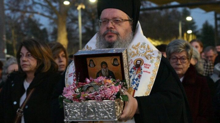 Υποδοχή Τιμίας Κάρας του Οσίου Δαυίδ Στον Άγιο Αχίλλιο 