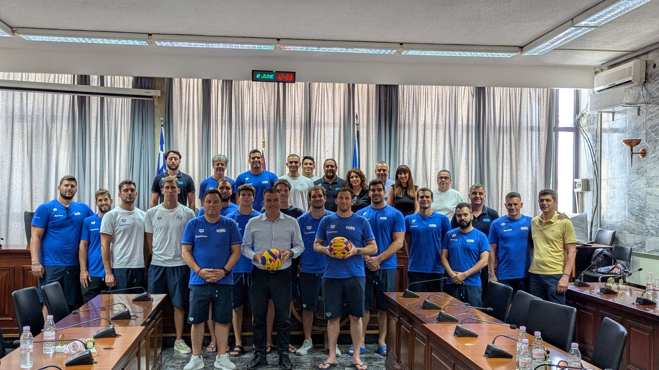 Στον Δήμαρχο Λαρισαίων η Εθνική Ομάδα Υδατοσφαίρισης Ανδρών - Θ.Μαμάκος: «Μας δίνετε δύναμη να γινόμαστε καλύτεροι»